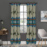 Xmas Penguin Pattern Print Curtain