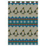 Xmas Penguin Pattern Print Curtain
