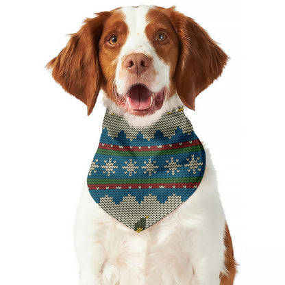 Xmas Penguin Pattern Print Dog Bandana