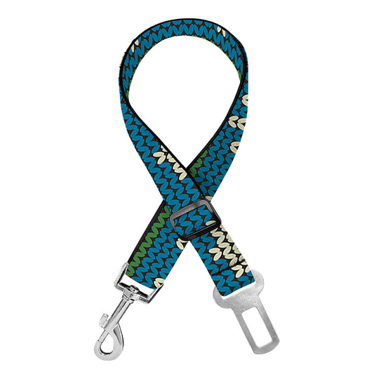 Xmas Penguin Pattern Print Dog Seat Belt