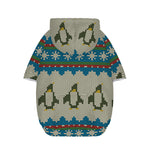Xmas Penguin Pattern Print Dog Zip Up Hoodie