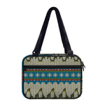 Xmas Penguin Pattern Print Double Strap Bible Bag