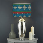 Xmas Penguin Pattern Print Drum Lamp Shade