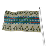 Xmas Penguin Pattern Print Flag