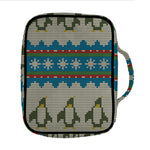 Xmas Penguin Pattern Print Front Pocket Bible Bag