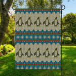 Xmas Penguin Pattern Print Garden Flag