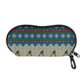 Xmas Penguin Pattern Print Glasses Case