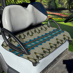 Xmas Penguin Pattern Print Golf Cart Seat Cover