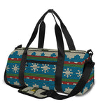 Xmas Penguin Pattern Print Gym Bag