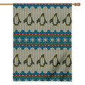Xmas Penguin Pattern Print House Flag
