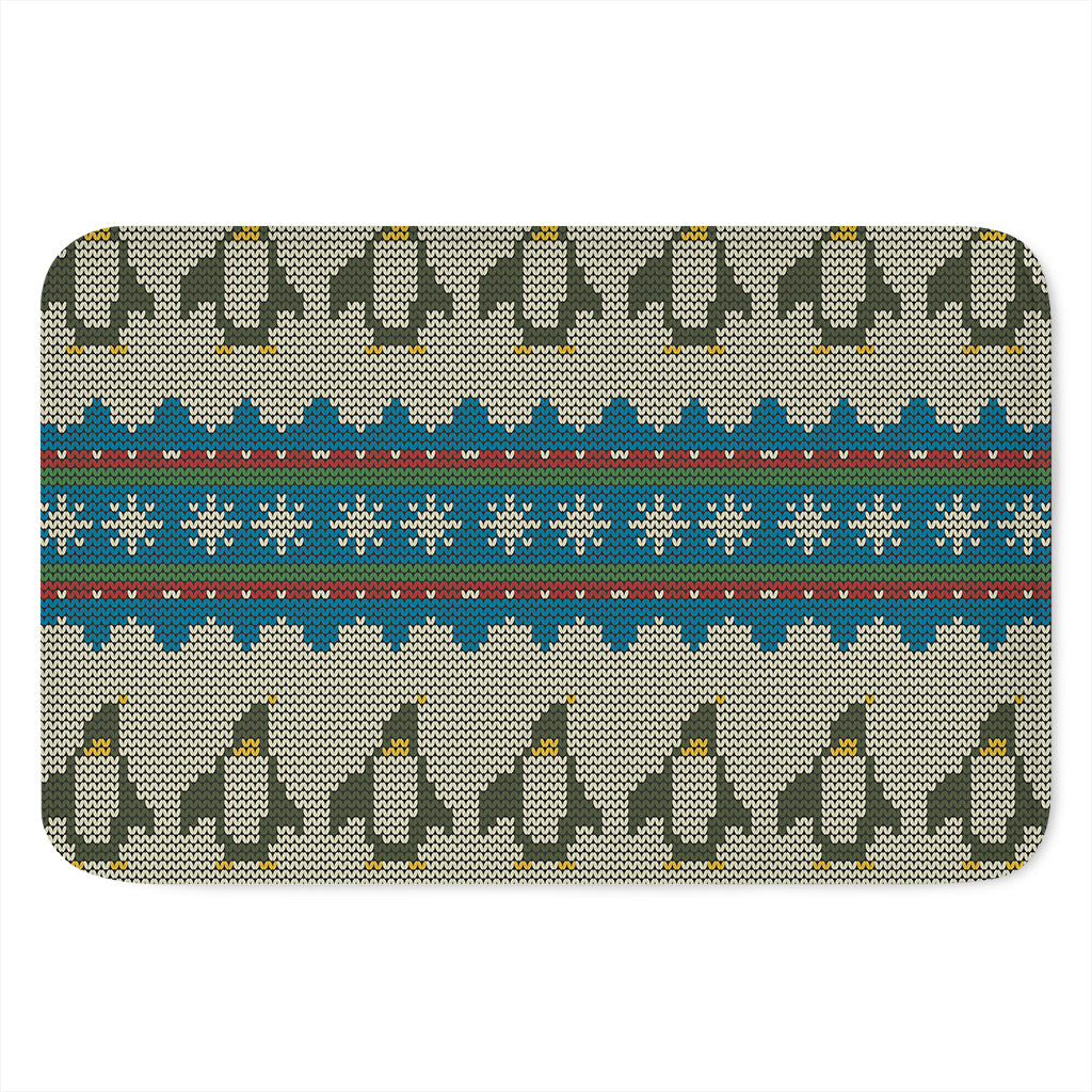 Xmas Penguin Pattern Print Indoor Door Mat