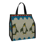Xmas Penguin Pattern Print Insulated Lunch Tote