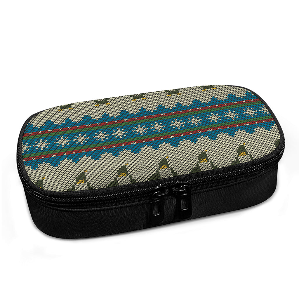 Xmas Penguin Pattern Print Insulin Cooler Travel Case