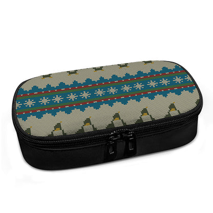 Xmas Penguin Pattern Print Insulin Cooler Travel Case