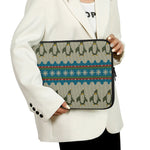 Xmas Penguin Pattern Print Laptop Sleeve