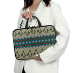 Xmas Penguin Pattern Print Laptop Sleeve With Handle