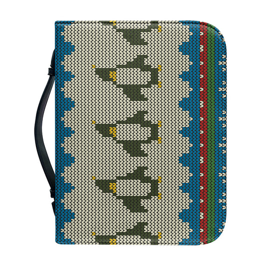 Xmas Penguin Pattern Print Leather Bible Cover