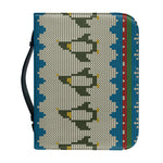 Xmas Penguin Pattern Print Leather Bible Cover