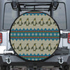 Xmas Penguin Pattern Print Leather Spare Tire Cover