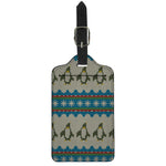 Xmas Penguin Pattern Print Luggage Tag
