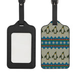 Xmas Penguin Pattern Print Luggage Tag