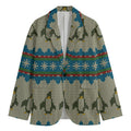 Xmas Penguin Pattern Print Men's Blazer