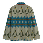 Xmas Penguin Pattern Print Men's Blazer