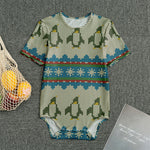 Xmas Penguin Pattern Print Men's Bodysuit