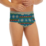 Xmas Penguin Pattern Print Men's Briefs