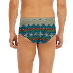 Xmas Penguin Pattern Print Men's Briefs