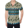 Xmas Penguin Pattern Print Men's Shirt