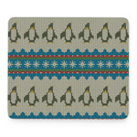 Xmas Penguin Pattern Print Mouse Pad