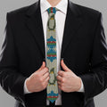 Xmas Penguin Pattern Print Necktie
