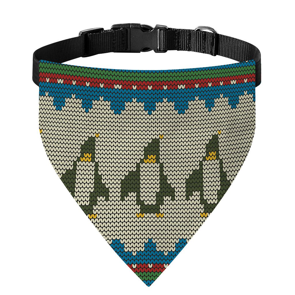 Xmas Penguin Pattern Print Over The Collar Dog Bandana
