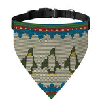 Xmas Penguin Pattern Print Over The Collar Dog Bandana