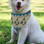 Xmas Penguin Pattern Print Over The Collar Dog Bandana