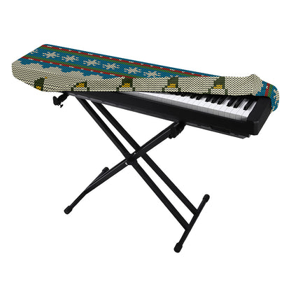 Xmas Penguin Pattern Print Piano Keyboard Cover