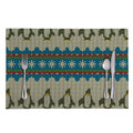 Xmas Penguin Pattern Print Placemat