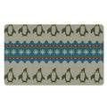 Xmas Penguin Pattern Print Polyester Doormat