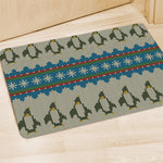 Xmas Penguin Pattern Print Polyester Doormat