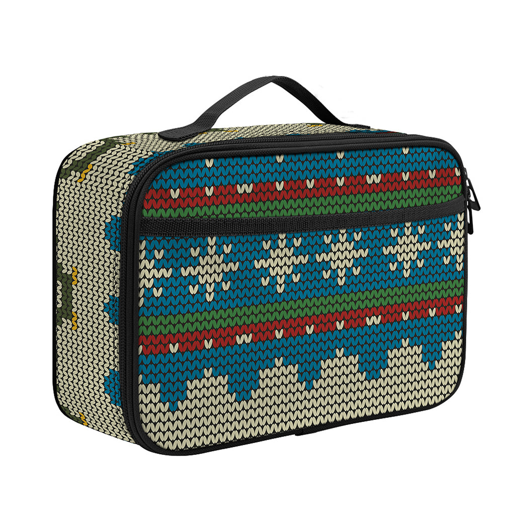 Xmas Penguin Pattern Print Portable Lunch Bag