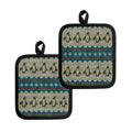 Xmas Penguin Pattern Print Pot Holders