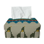 Xmas Penguin Pattern Print Rectangle Tissue Box Cover