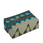 Xmas Penguin Pattern Print Rectangle Tissue Box Cover