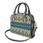 Xmas Penguin Pattern Print Shoulder Handbag