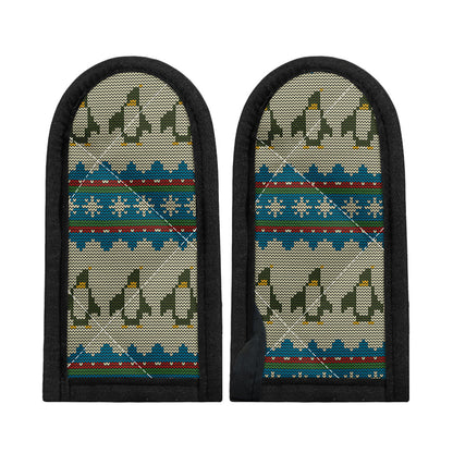 Xmas Penguin Pattern Print Skillet Handle Cover