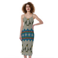 Xmas Penguin Pattern Print Slim Fit Midi Cami Dress
