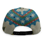 Xmas Penguin Pattern Print Snapback Cap