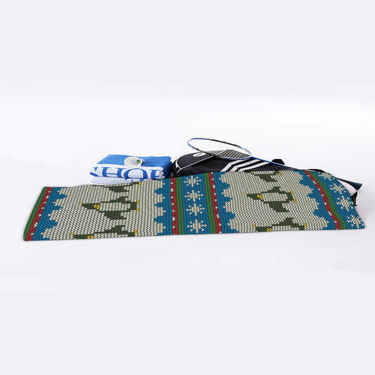 Xmas Penguin Pattern Print Sports Towel