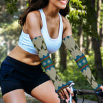 Xmas Penguin Pattern Print Sun Protection Arm Sleeves